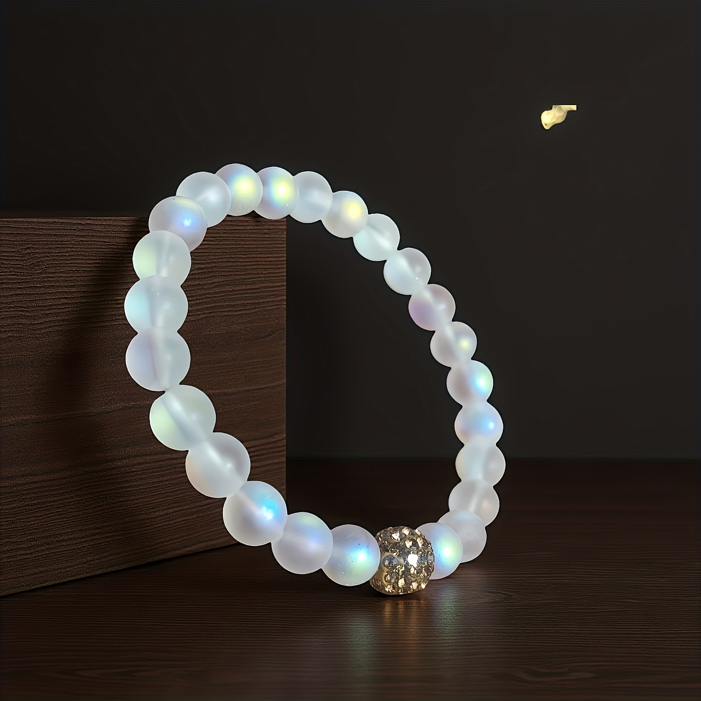 Couple's 1pc Multicolor Frosted Moonstone Beaded Bracelet